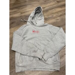 Champion Shirt Mens Small Gray Reverse Weave Long Sleeve Hoodie Sweatshirt